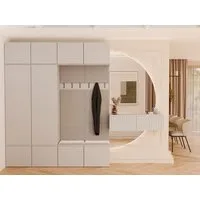Raumhirsch Furniture Schuhschrank Garderobenschrank für Flur und Eingangsbereich (Kleiderschrank sowie Schuhschrank im SET) verschiedene Farben