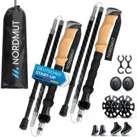 Nordmut Wanderstöcke NORDMUT® Wanderstöcke faltbar – Ultraleichte Nordic Walking Stöcke