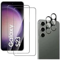 SmartUP Displayschutzglas 2X Schutzglas für Samsung Galaxy S23 Panzerfolie Display Kamera Screen
