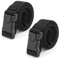 MidGard Hüftgürtel Elastischer Gürtel aus Nylon, Hochleistung-Hosengürtel Arbeitsgürtel (2-St) mit Schnellverschluss für Damen & Herren