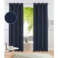 OTTO home Vorhang Raja (2 St), Ösen, blickdicht, Polyester, einfarbig, Einfache Montage, Pflegeleicht, Ösen, 2 er Pack, uni