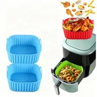 Agger Silikonform Silikon-Backformen für Heißluftfritteuse, 2er-Set, Hitzebeständige Airfryer-Backformen für Küche & Backen