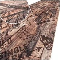 ANRO Küchenläufer ATLANTA Läufer Flurläufer Teppichläufer, Eckig, Bodenläufer 100x48cm Whisky Braun pflegeleicht