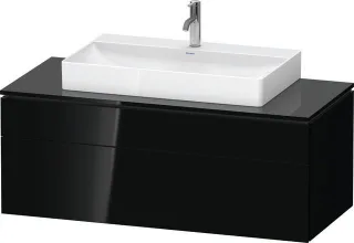Duravit L-Cube Konsolenwaschtischunterbau wandhängend Schwarz Hochglanz 1220x550x482 mm - LC48820404 LC4882040400000