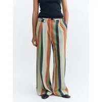 Thinking Mu Bundfaltenhose Striped Pat Pants