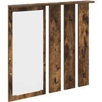 vidaXL Regal Wandmontierter Kleiderständer Wandhalterung Räuchereiche, 1-tlg.