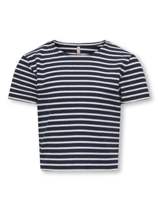 KIDS ONLY - KOGNELLA STRIPED S/S O-NECK TOP JRS NOOS Night Sky - Gr. - 164