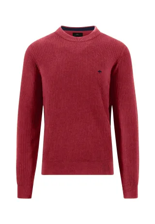 FYNCH-HATTON - O-Neck, ribbed brick - Gr. - L