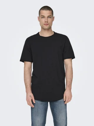 ONLY&SONS - ONSBENNE LONGY SS TEE NF 7822 NOOS Black - Gr. - S