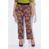 Ulla Popken Schlupfhose Jerseyhose Sienna Blätter schmales Bein