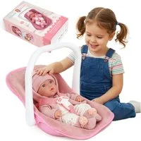 kinderplay Babypuppe Babypuppe mit Babytrage – realistisches Spielset – für Kinder ab 3 – r (Set)