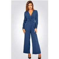 Cupshe Jumpsuit Eleganter Twist-Front-Jumpsuit in Marineblau
