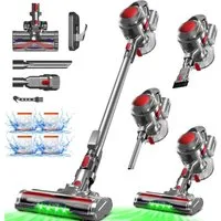 Adormii Akku-Hand-und Stielstaubsauger Akku Staubsauger,Staubsauger Kabellos 50kPa/60Min,GreenEye-Technologie, beutellos, Selbststehendes Design,Staubsauger für Tierhaare,Teppich und Hartboden