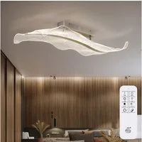 GLOBO LIGHTING LED Deckenleuchte, LED-Leuchtmittel fest verbaut, Farbwechsel, LED Deckenlampe Wohnzimmerleuchte dimmbar Fernbedienung Alu L 80 cm