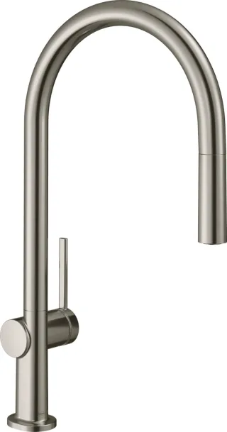 Hansgrohe Spültischmischer 210 Talis M54 Ausziehauslauf 1jet edelstahl-optik, 72802800 72802800