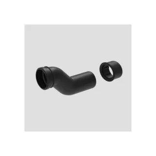 Sanit WC-Anschlussbogen 58937000000 etagiert um 80 mm, schwarz, DN 90/100