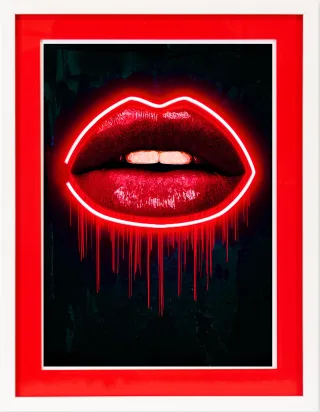 Kunstdruck Neon Passepartout