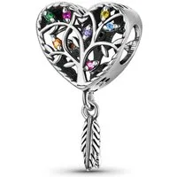 Gnoce Bead Gnoce Lebensbaum-Herzcharm FLC112 Silber