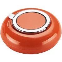 CHAMP Aschenbecher Taschen ASCHENBECHER Ø6,2cm mit Deckel Metall rund 24 (Orange), Reiseaschenbecher