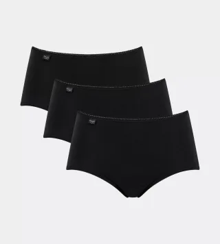 sloggi - sloggi 24/7 Cotton Midi C3P schwarz - Gr. - 40