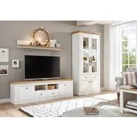 OTTO home Wohnwand Westminster, (Set, 3-St., Vitrine, Lowboard, Wandregal), im romantischen landhausstil