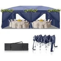LALAHO Faltpavillon Pavillon Partyzelte 3x6m, Festzelt Gartenzelt für Garten Terrasse, mit 6 Seitenteilen, Gartenpavillon mit 6 Seitenteilen,Wasserdicht & UV-Schutz