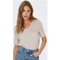 ONLY Kurzarmshirt ONLELISE S/S V-NECK TOP JRS NOOS