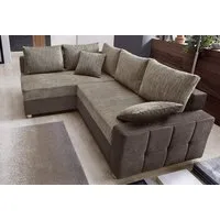 COLLECTION AB Ecksofa Parma L-Form, B: 224 cm, Bettfunktion, Bettkasten & 2 Zierkissen, Federkern