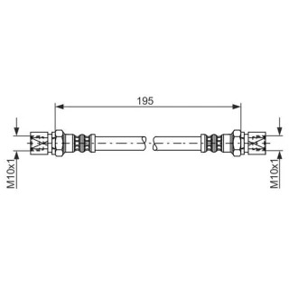 Bosch Bremsschlauch hinten Daewoo Opel Saab