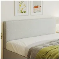 HOMCOM Kopfteil gepolstert Wandkissen mit Leinenoptik, (Bettkopfteil, 1 St., gepolstertes Kopfteil), für Schlafzimmer, Cremeweiß