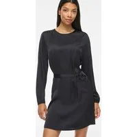 Vila Minikleid VIENNA RAVENNA L/S O-NECK DRESS - NOOS lockere Passform, aus Kunstfaser, pflegeleicht