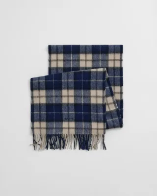 GANT - Karierter Wollschal persian blue - Gr. - OS