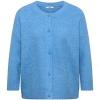 CECIL Strickjacke blau,Casual,Baumwolle,Unifarben,Rundhals,Lang,Regular Fit