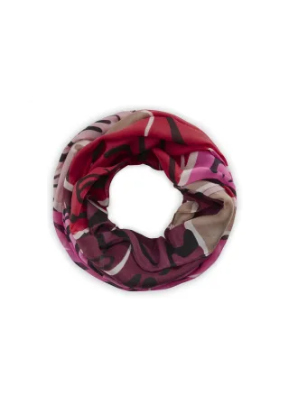 Loop aus recyceltem Polyester mit Tigerprint rot - Gr. - ONE SIZE