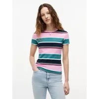 Tommy Jeans Kurzarmshirt TJW SLIM ESSENTIAL RIB SS EXT mit gerippter Struktur