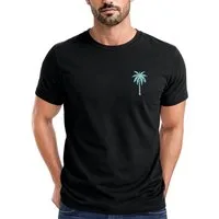 Neverless Print-Shirt Herren T-Shirt Palmen Print – Sommer Shirt mit Brustlogo – Kurzarm mit Print