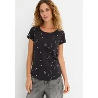 bonprix T-Shirt Slim Fit Passform, Kurzarm, abgerundeter Saum, aus reiner Baumwolle