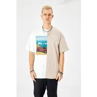 COFI Casuals T-Shirt Herren T-Shirt Oversize Fit Cotton mit 320gsm Baumwolle Car Auto Shirt