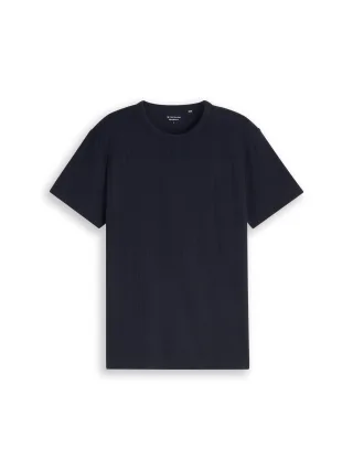 Tom Tailor - T-Shirt mit Waffelstruktur sky captain blue - Gr. - M
