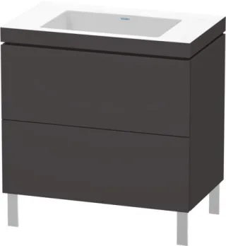 Duravit L-Cube c-bonded Set bodenstehend Graphit Supermatt 800x480x698 mm - LC6937N8080 LC6937N8080