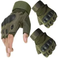 VERK GROUP Arbeitshandschuhe Taktische Militärische Handschuhe Fingerlose Kampfhandschuhe XL