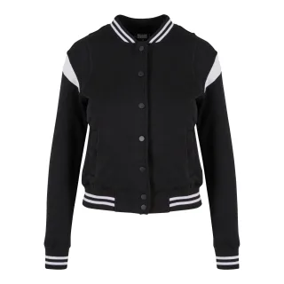 Urban Classics - "College" Sweatjacke für Damen (Schwarz/Weiß)