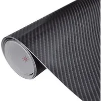 vidaXL Aufkleber Autofolien 2 Stk. 4D Schwarz 100x150 cm, (2tlg)