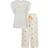 By Louise Capri-Pyjama Damen Schlafanzug modisch (2 tlg) Modisches Design