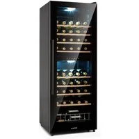 Klarstein Weinkühlschrank Barossa 54 Duo Weinkühlschrank 2 Zonen 54 Fl 148L 5-18°C Touch 39 dB, für 54 Standardflaschen á 0,75l,2 Zonen Wein Flaschenkühlschrank Weintemperierschrank Weinschrank