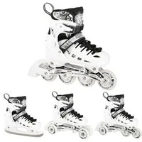 NILS EXTREME Inlineskates 4-IN-1 Inliner LED Schlittschuhe Rollschuhe wechselbare Kufen, Verstellbare Größe & leuchtende Rollen