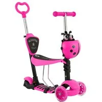 OUNUO Dreiradscooter Multifunktionaler Kinderroller mit LED Räder, für Kinder ab 2 Jahren