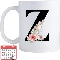 Giftandprint Tasse personalisiert mit Anfangsbuchstabe Monogramm Geburtstag Geschenk Frau, Geschenke für Frauen, Spülmaschinengeeignet, Mit Geschenkbox