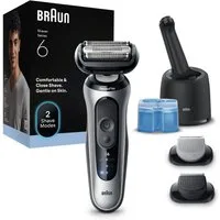 Braun Elektrorasierer 62-S7650CC, Wasserdicht, kabellos, 60 Min. Akku, inklusive Reinigungsstation