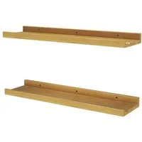 Vicco Bücherregal Linus, Naturholz, 60 x 4 cm 2er Set, 2-tlg.